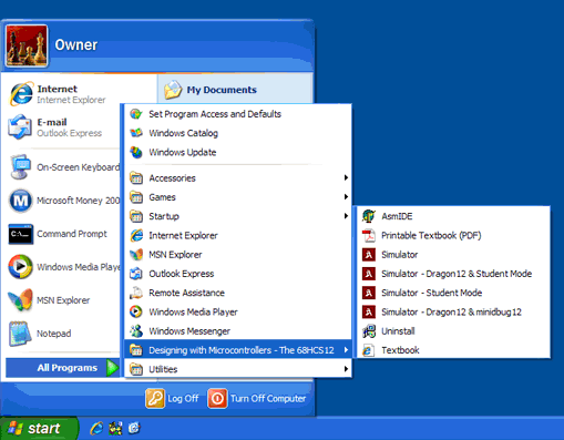 Package installed in start menu